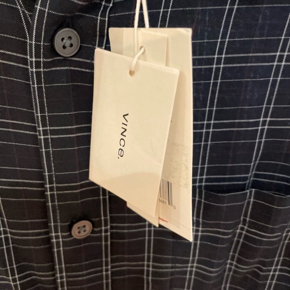 NWT Vince Men's Plaid Button-Up Shirt sz Medium - Picture 9 of 13